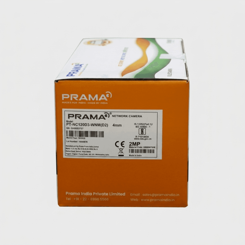 PRAMA 2MP PT-ECY2DS-AWWDSJ 4mm Network Bullet Camera
