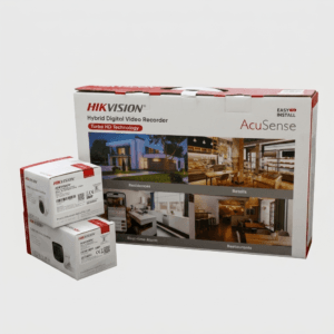 Hikvision AcuSense Turbo HD Hybrid Digital Video Recorder Kit – Smart Audio Surveillance System with AI Perimeter Protection, Turbo HD Audio Dome & Bullet Cameras