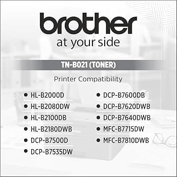 61r2Et2ALGL._AC_CR0,0,0,0_SX480_SY360_ Brother Genuine TNB021 Black Toner Cartridge