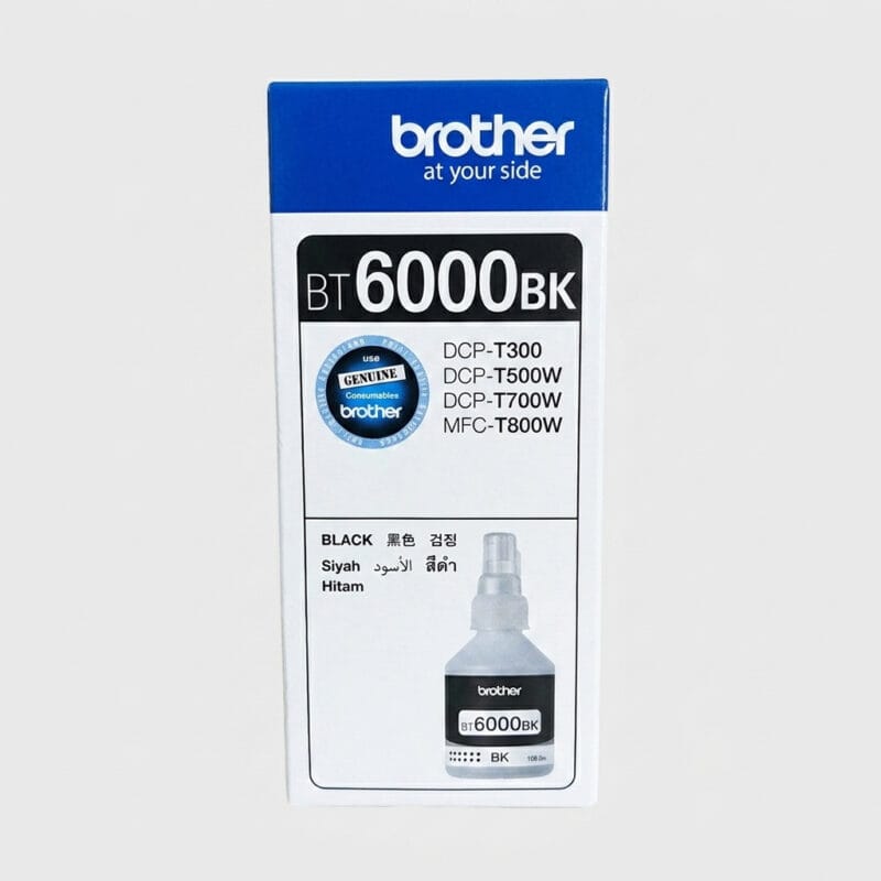 Brother Genuine BT6000BK Black High Yield Ink Bottle (108ml) Brother Genuine BT6000BK Black High Yield Ink Bottle (108ml)