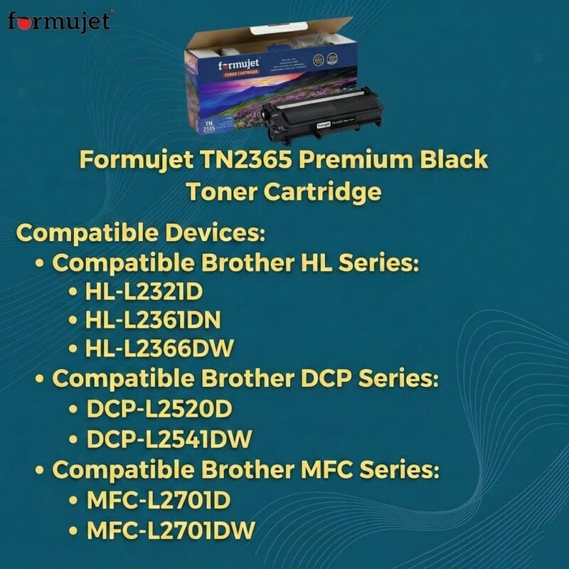Formujet TN2365 Premium Black Toner Cartridge Formujet TN2365 Premium Black Toner Cartridge