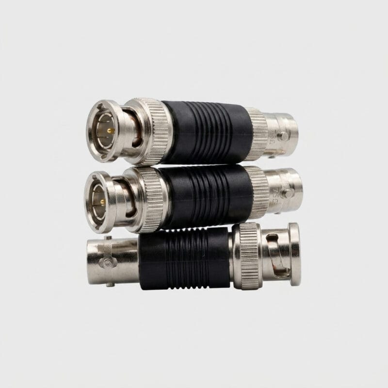 Premium 75 Ohm BNC Male to Female Extension Adapters – High-Definition Coaxial Cable Inline Joiner & Connector Extensions with Rubber Strain Relief Boots for CCTV Security Cameras and Broadcast Video