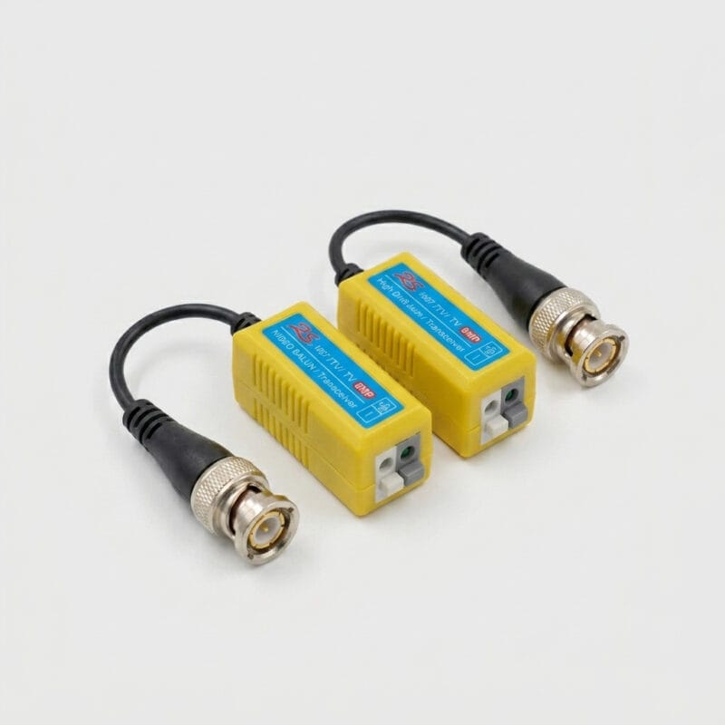 Premium 8MP HD Video Balun Transceiver Pair – High-Definition AHD:TVI:CVI:CVBS Coaxial to Cat5:Cat6 Ethernet Cable Quick-Release Push-Terminal Connector Passives for CCTV Security Systems Premium 8MP HD Video Balun Transceiver Pair – High-Definition AHD/TVI/CVI/CVBS Coaxial to Cat5/Cat6 Ethernet Cable Quick-Release Push-Terminal Connector Passives for CCTV Security Systems
