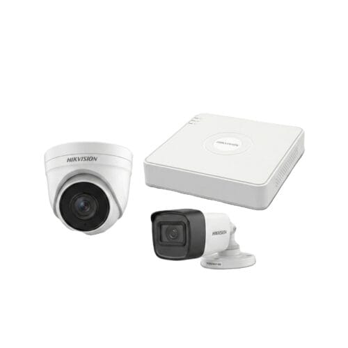 Hikvision Turbo HD Security Surveillance Kit – Hybrid Digital Video Recorder (DVR) Combo Pack with Turbo HD Audio Dome and Bullet Cameras