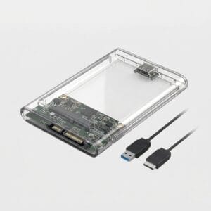 2026/06/1000542109.jpg Lapcare LAPCASE Transparent USB 3.0 External Enclosure Casing for 2.5" SATA SSD/HDD