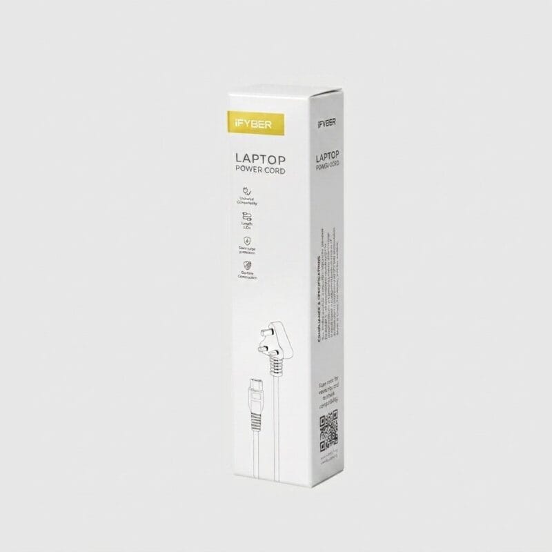 iFYBER Premium Laptop Power Cord – Heavy-Duty