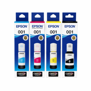 Genuine Epson 001 EcoTank Ink Bottles (Full 4-Color Set)