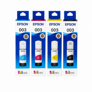 Genuine Epson 003 EcoTank Ink Bottles (Full 4-Color Set)