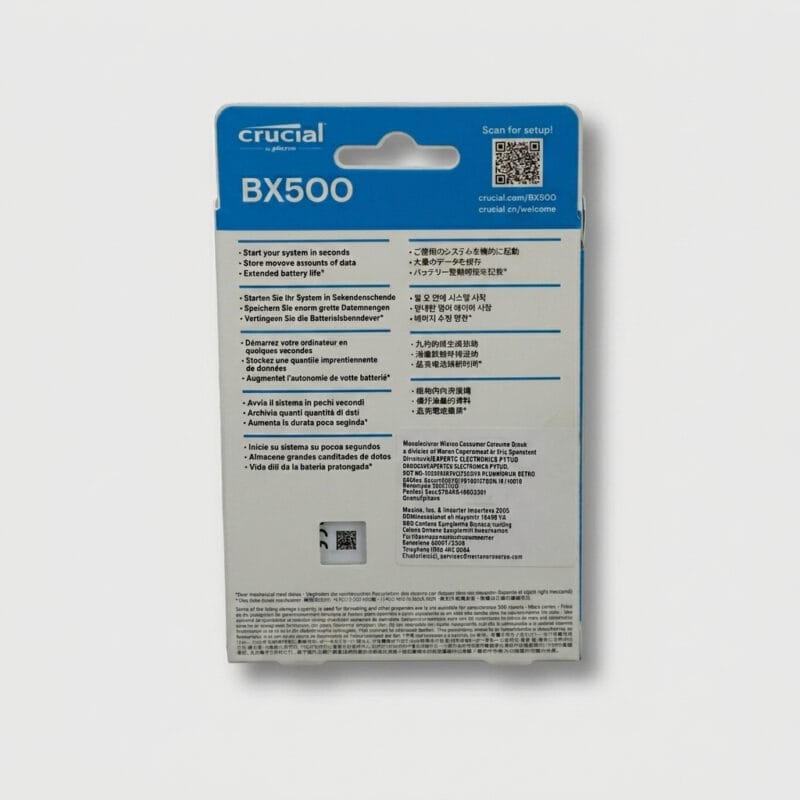1781951404435 Crucial BX500 SATA 2.5-inch Internal Solid State Drive (SSD)