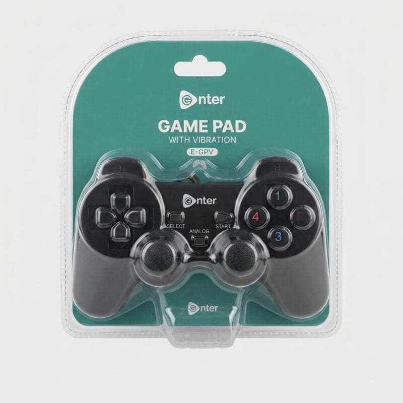 Enter E-GPV Wired Game Pad with Vibration
