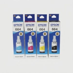 Genuine Epson 664 EcoTank Ink Bottles (Full 4-Color Set: Bk/C/M/Y)