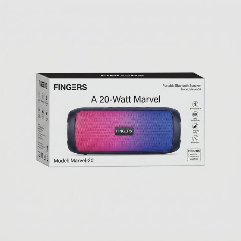 Fingers Marvel-20 20-Watt Portable Wireless Bluetooth Speaker Fingers Marvel-20 20-Watt Portable Wireless Bluetooth Speaker