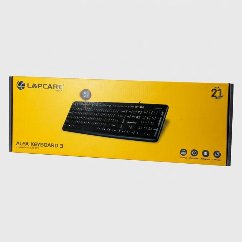 Lapcare Alfa Keyboard 3 Wired Desktop KeyboardLapcare Alfa Keyboard 3 Wired Desktop Keyboard Lapcare Alfa Keyboard 3 Wired Desktop Keyboard