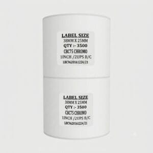 Premium 38mm x 25mm Chromo Barcode Label Roll Premium 38mm x 25mm Chromo Barcode Label Roll