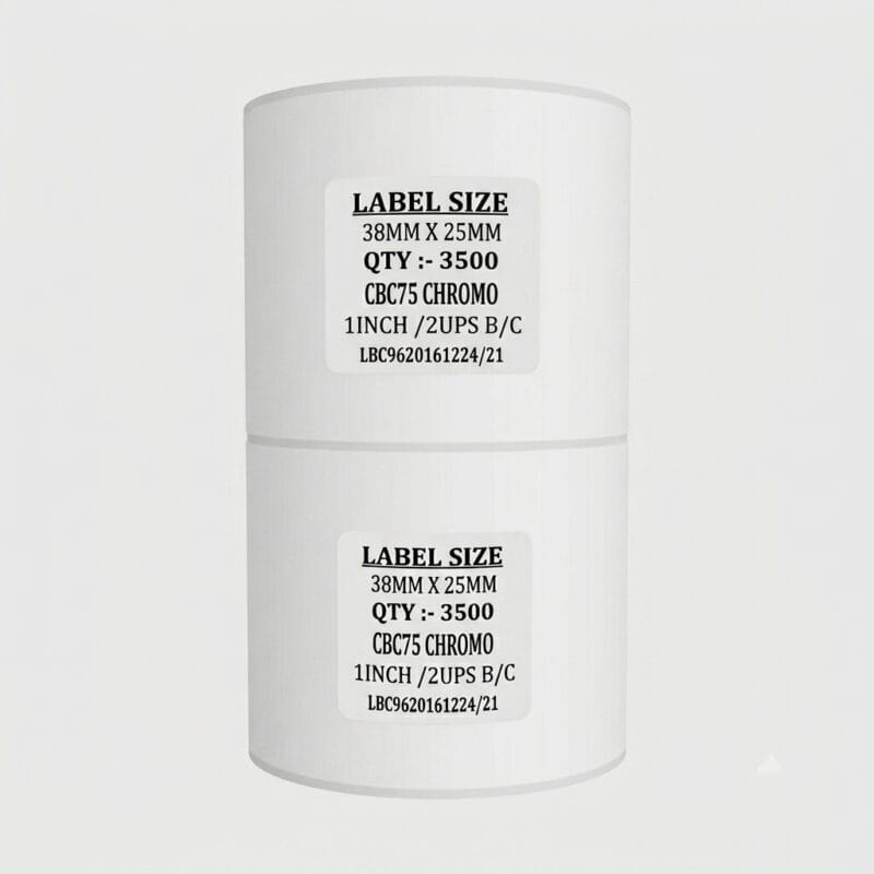 Premium 38mm x 25mm Chromo Barcode Label Roll Premium 38mm x 25mm Chromo Barcode Label Roll
