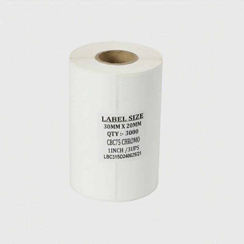 Premium CBC75 Chromo 30mm x 20mm Self-Adhesive Barcode Label Roll Premium CBC75 Chromo 30mm x 20mm Self-Adhesive Barcode Label Roll