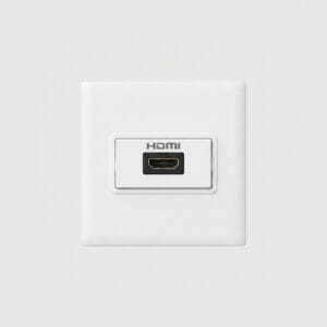 Premium Single Port HDMI Wall Plate Outlet