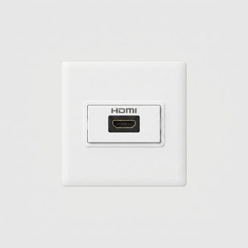 Premium Single Port HDMI Wall Plate Outlet