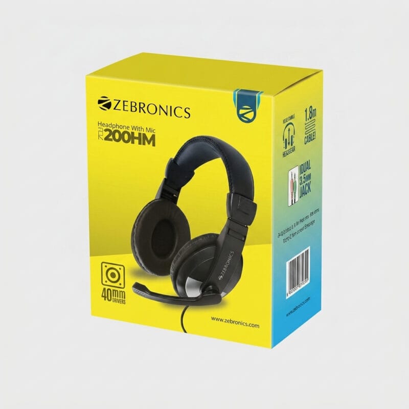 Zebronics ZEB-200HM Wired Over-Ear Headphone with Mic