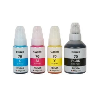 Genuine Canon GI-70 MegaTank Ink Bottles (Full 4-Color Set)