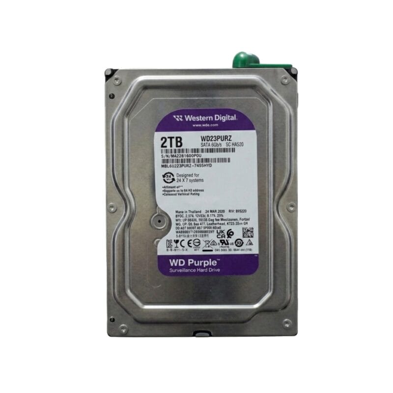 Western Digital WD Purple Surveillance Internal Hard Drive – 3.5-Inch SATA 6 Gb/s HDD for CCTV, DVR, and NVR Security Systems