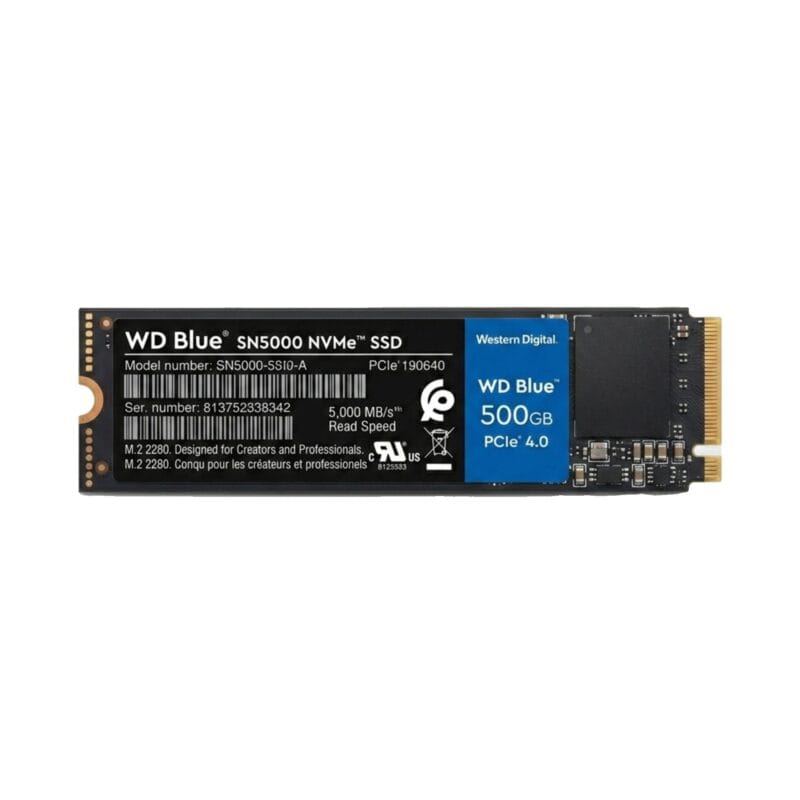 2026/06/wp-1783271886827.jpg Western Digital WD Blue SN5000 500GB PCIe Gen4 NVMe M.2 2280 Internal Solid State Drive (SSD)