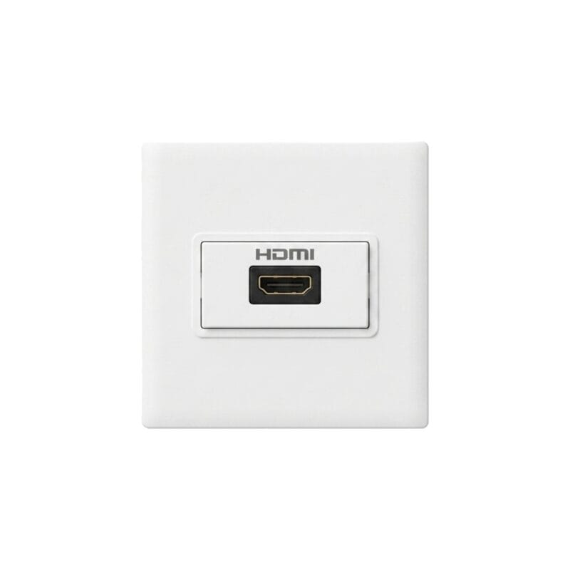 Premium Single Port HDMI Wall Plate Outlet