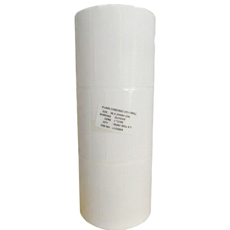 2026/06/wp-1783275594155.jpg Premium Plain Chromo Barcode Label Roll – 38mm x 25mm