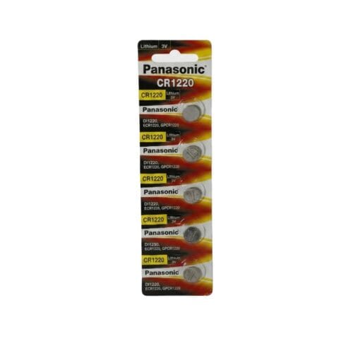 Panasonic CR1220 3V (Pack of 5)Lithium Micro Coin Cell Batteries