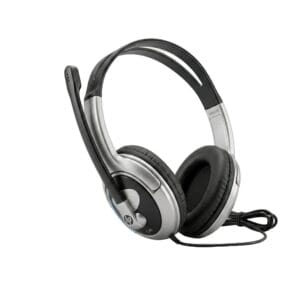 HP 1HE Wired Stereo Headset with Adjustable Boom Mic