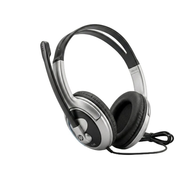 HP 1HE Wired Stereo Headset with Adjustable Boom Mic