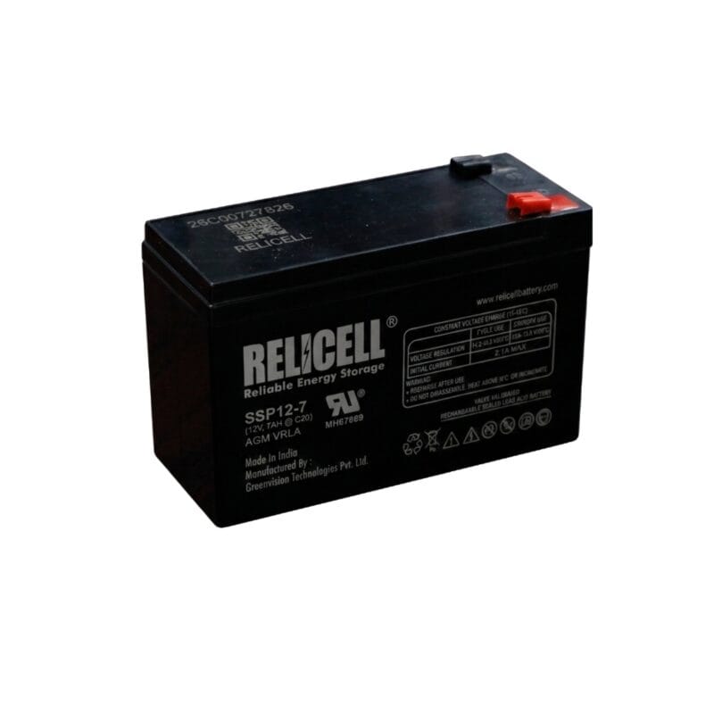 Relicell 12V 7Ah AGM VRLA Sealed Rechargeable UPS Battery
