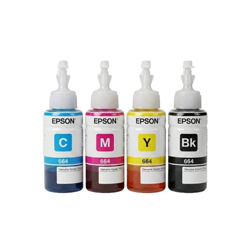 Genuine Epson 664 EcoTank Ink Bottles (Full 4-Color Set)