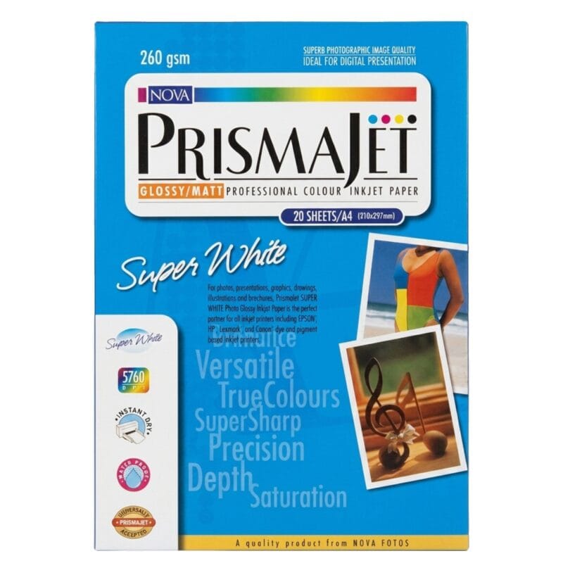 Nova PrismaJet 260 gsm Super White Professional Colour Inkjet Paper