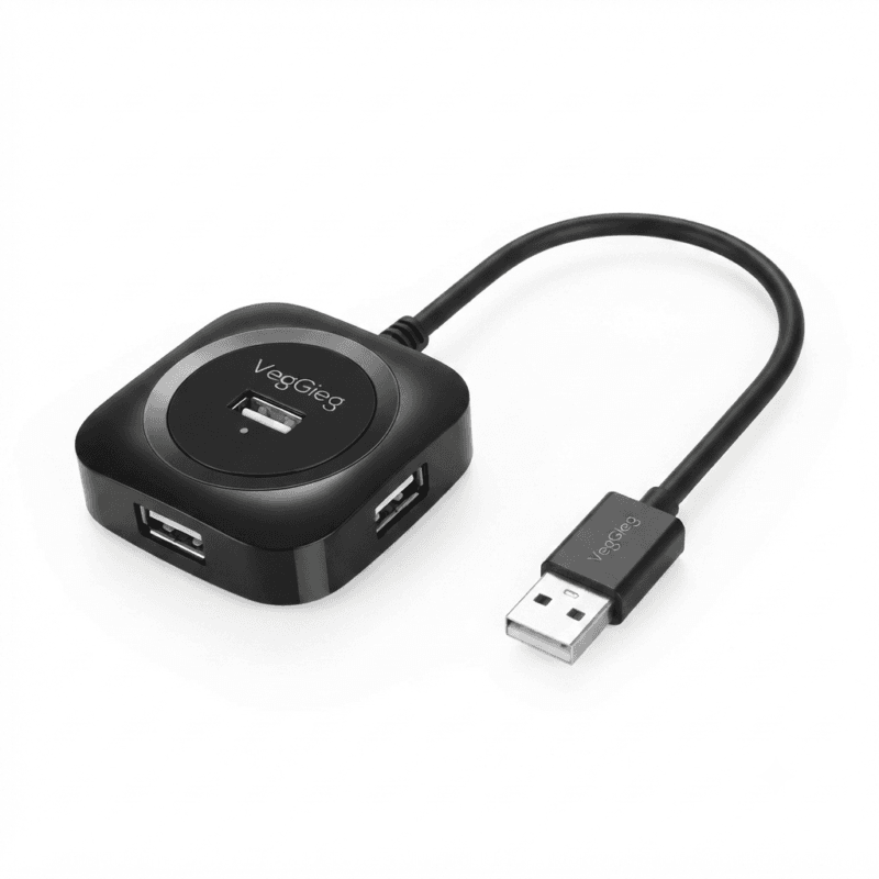 VegGieg 4 Port USB 2.0 Hub – USB Type-A High-Speed Hub