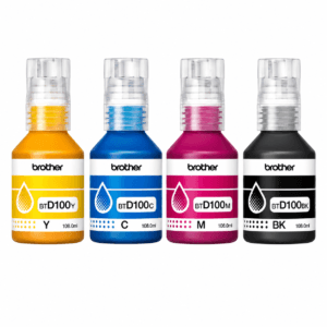 Genuine Brother BTD100 Multi-Color Ink Bottle Combo Pack