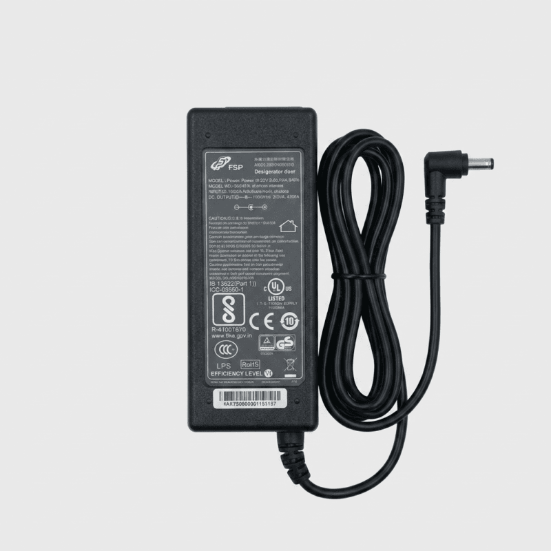 1779653732595 FSP AC/DC Power Supply Adapter with Right-Angle DC Barrel Connector