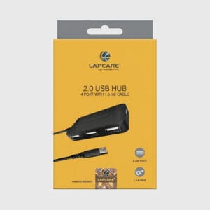 1780029270439 Lapcare Premium 2.0 USB Hub – 4 Port Multi-Device High-Speed Data Splitter
