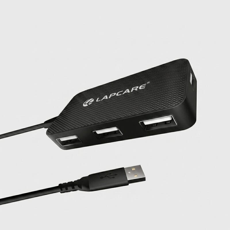 1780029322510 (1) Lapcare Premium 2.0 USB Hub – 4 Port Multi-Device High-Speed Data Splitter