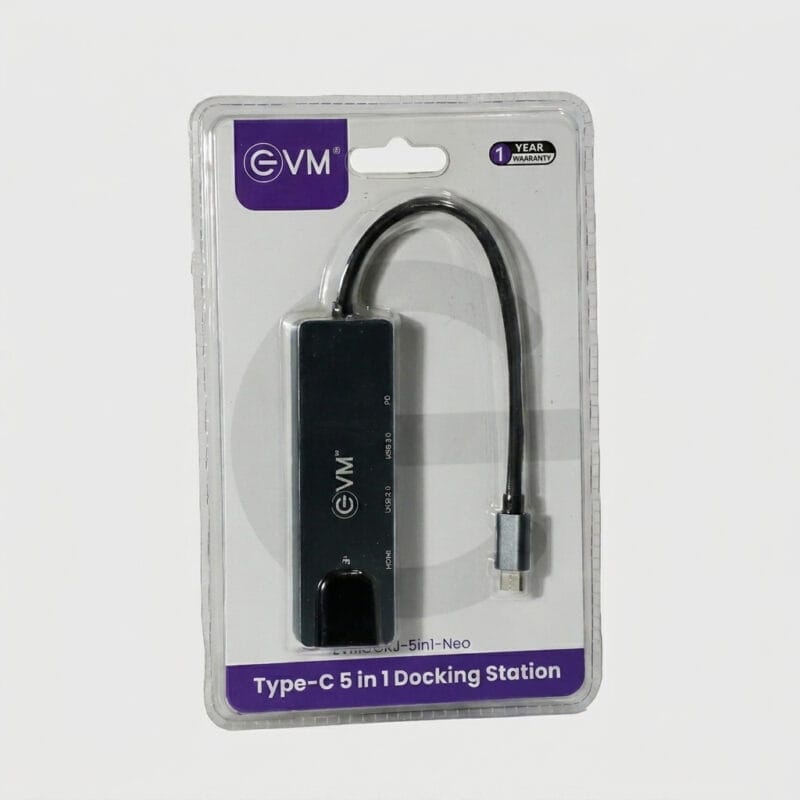 1780116118913 EVM Type-C 5-in-1 Docking Station – Premium Multi-Port USB-C Hub Adapter
