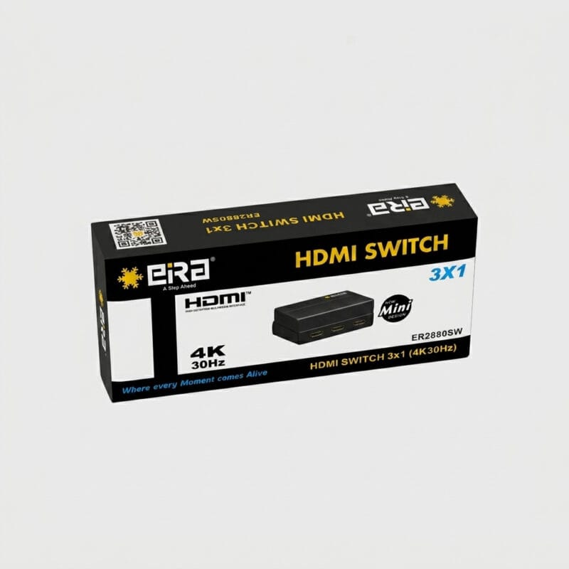 1780543520532 EIRA 3x1 4K HDMI Switch – 3-Port HDMI Media Selector Splitter Hub with Wireless Remote Control
