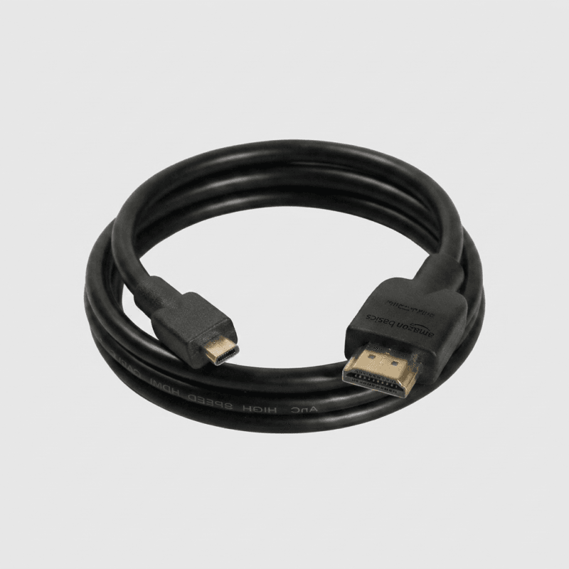1782653007880 High-Speed Micro-HDMI to HDMI Display Cable Gold-Plated – 3m (10ft), Matte-Black