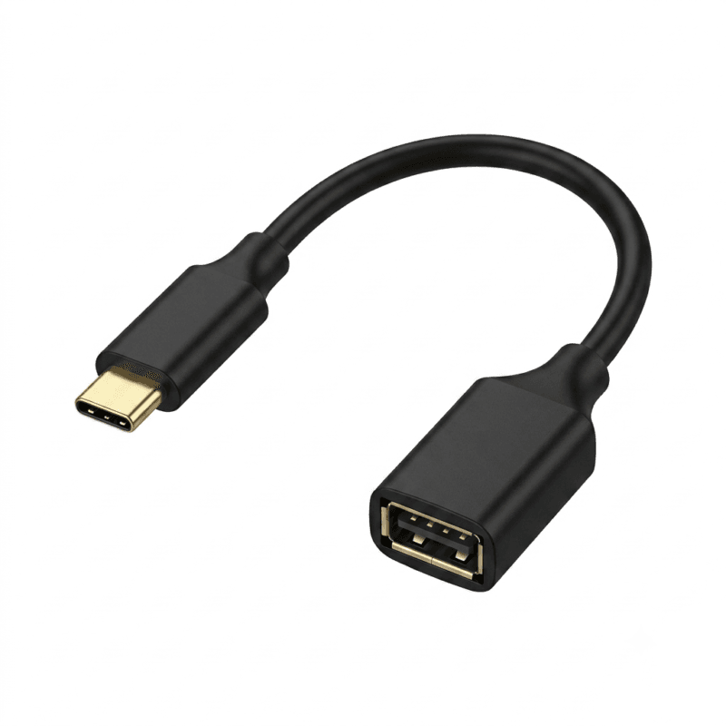 1783618378401 USB-C Male to USB-A Female OTG Adapter