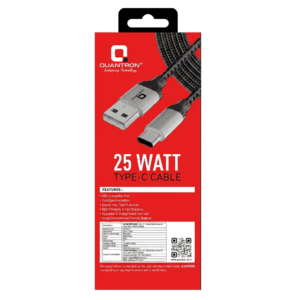 1783966236347 Quantron 25W USB to Type-C Fast Charging Cable