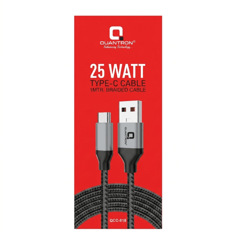 1783966555073 Quantron 25W USB to Type-C Fast Charging Cable