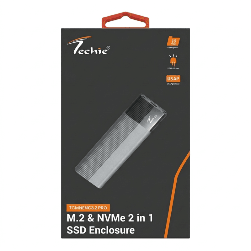 Techie  NVMe SSD Enclosure USB 3.2