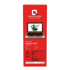 QUANTRON Laptop Power Cord – 1.5m High-Quality