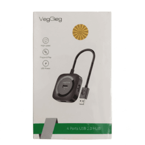 VegGieg 4 Port USB 2.0 Hub – USB Type-A High-Speed Hub