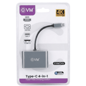 1784622774412 EVM Type-C 4-in-1 Docking Station - HDMI + VGA