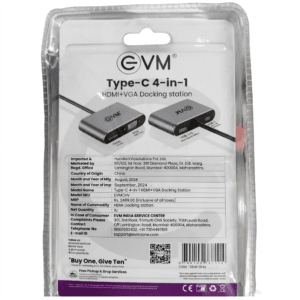 1784622932277 EVM Type-C 4-in-1 Docking Station - HDMI + VGA